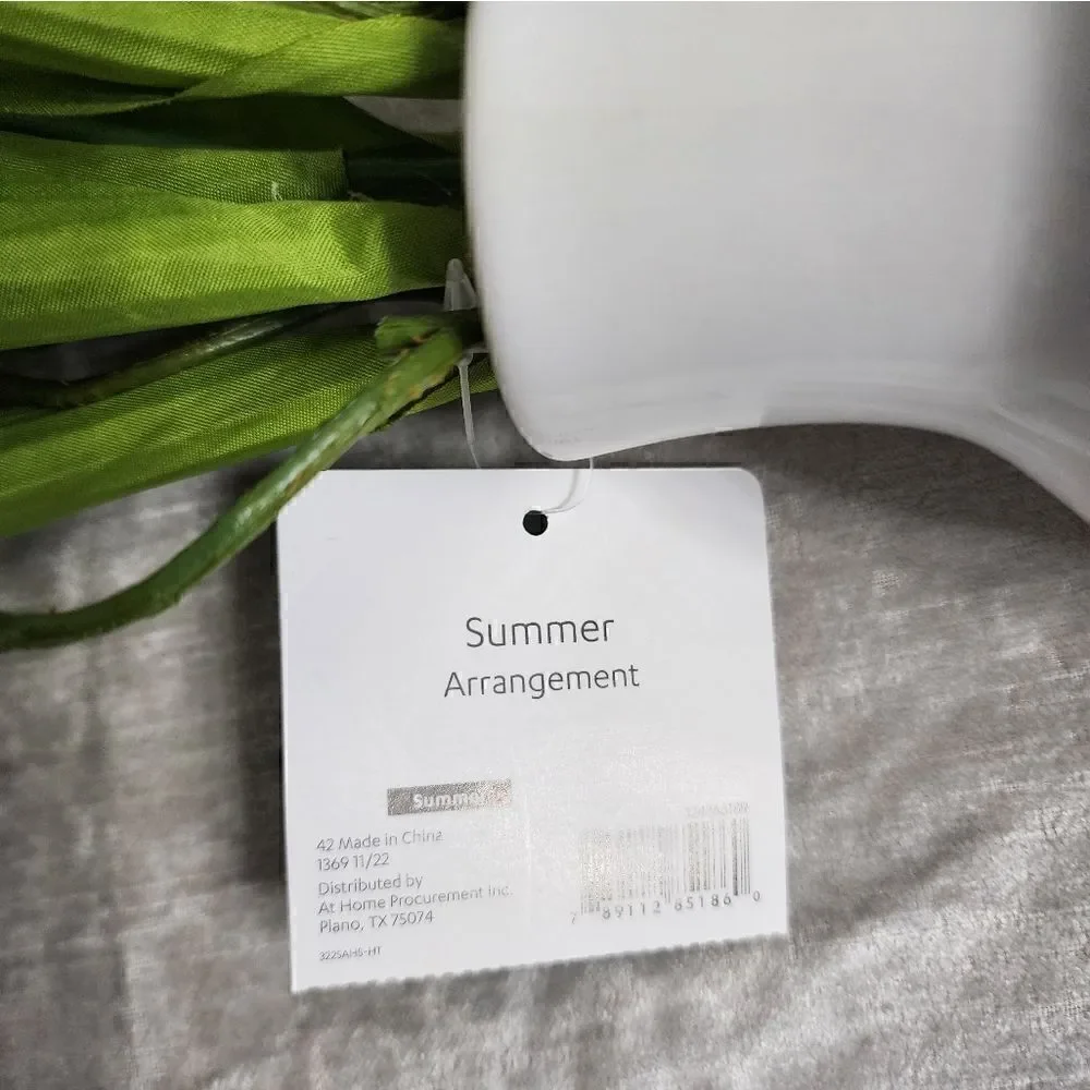 New White Real Feel Tulip Arrangement in Ceramic Vase, 16